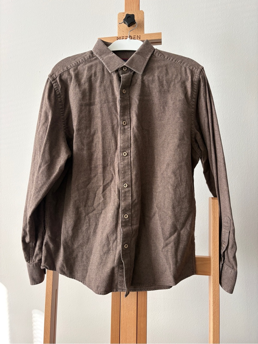 Untuckit Brown Flannel Shirt